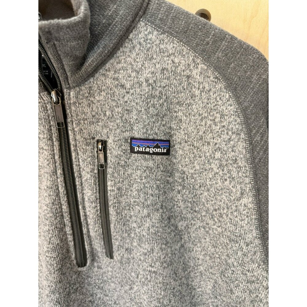 Patagonia Better Sweater Men's XL Two Tone Gray Fleece 1/4 Zip Pullover - Picture 3 of 14